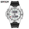 Sanda 3009 Military Relogio LED Watch Clock Alarm Water Proof 2021 Digital Analog Watches Men